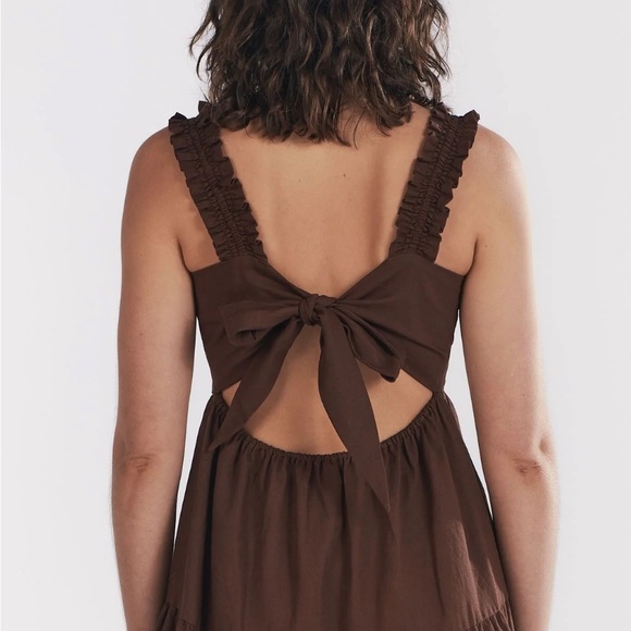 Charlie Holiday Orange Sundress Mini